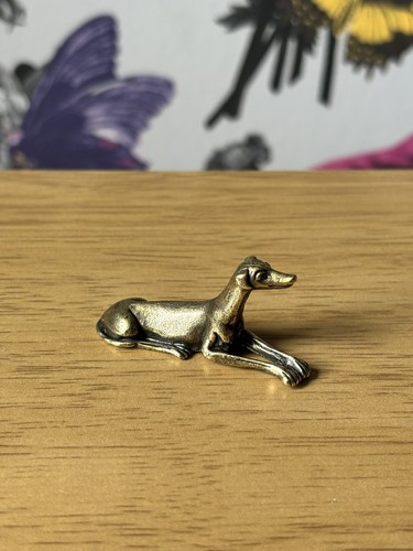 Brass greyhound figure - brass,