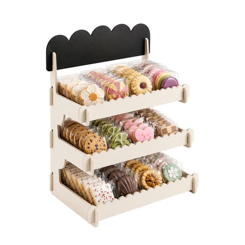 Wooden cookie display - wooden, stand