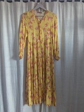 Zara Yellow With Flowers Midi