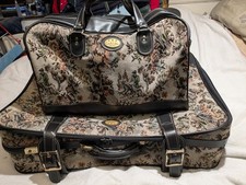 Vintage Tapestry Suitcase and