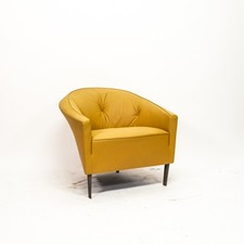 Ligne Roset Croissant Lounge Chair Yellow Designer Relax Club Chair Cocktail Top