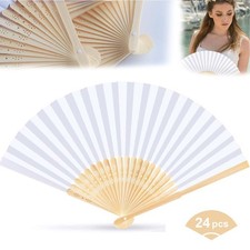 Pack of 24 White Paper Fan