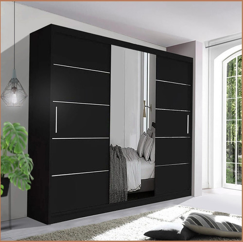 Sliding wardrobe with mirror - sliding,
