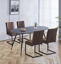 Dining Table Set, Large Grey