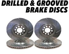 Drilled and Grooved Front + Rear Brake Discs For Jaguar X-Type 01-09