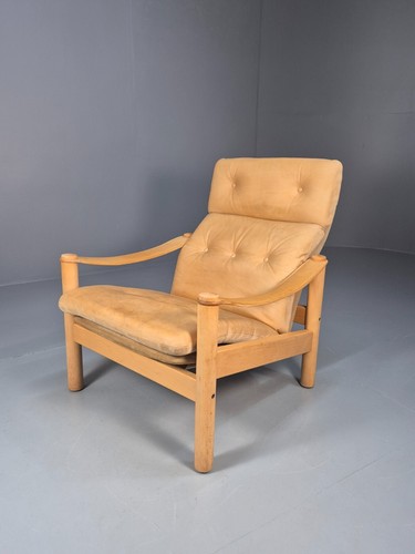 Vintage nubuck leather lounge - vintage,