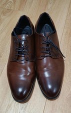 ZARA Mens Brown Leather Derby