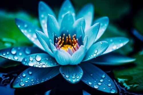Blue lotus water lily - lily, x