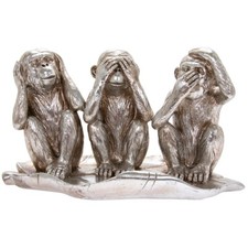 LARGE THREE 3 WISE MONKEYS