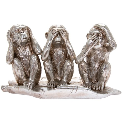 Three wise monkeys silver - wise,