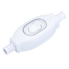 6mm Inline Cord Switch Waterproof Appliance Switch Rocker Switch IP65 White