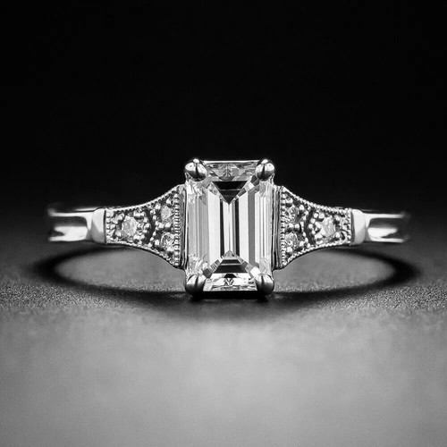 Art deco 2ct emerald - art, cut