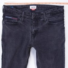 Uomos Tommy Hilfiger SIDNEY Slim Skinny Elasticizzato Grigio Jeans W34 L32