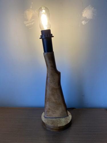 Gun stock upcycled lamp light - upcycled,