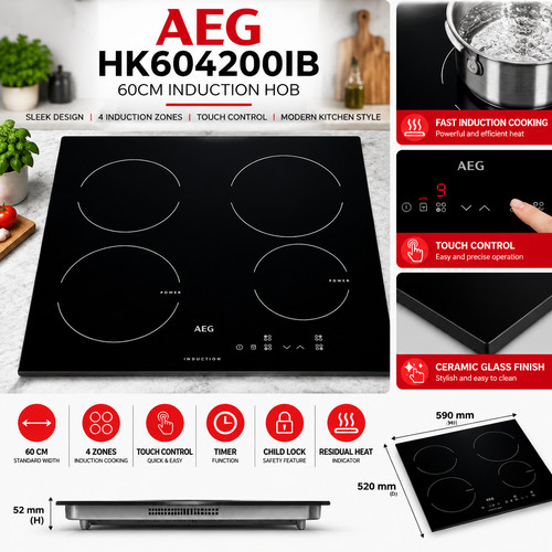 Aeg hk604200ib 60cm induction - aeg,