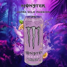 Monster Energy Ultra Wild Passion Unreleased USA Cans New In Hand