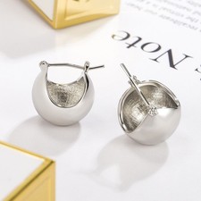 Women's 925 Silver Vintage Half Ball Earrings Jewelry Gift