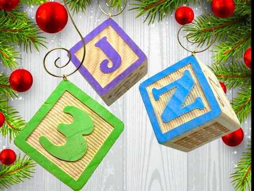 Wooden toy alphabet - wooden, blocks