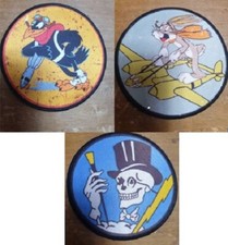 NOSE ART WW2 plane RAF USAF fighter bomber skull flying jacket SEW IRON ON PATCH