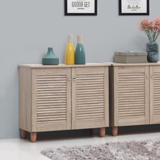 2-Door Sonoma Oak Shoe Cabinet