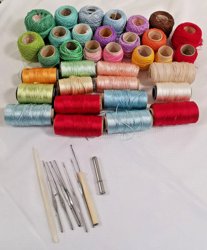 Vintage crochet sewing - vintage, threads