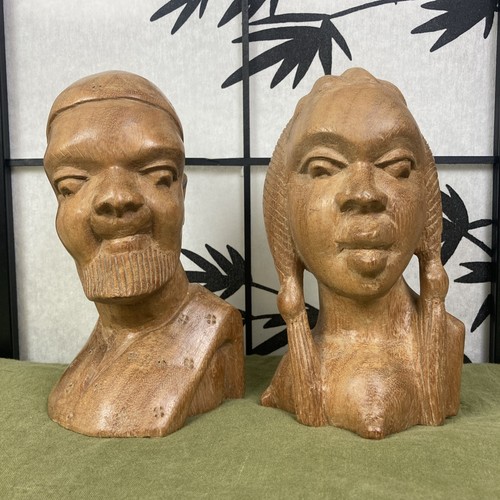 Pair african wooden - pair,