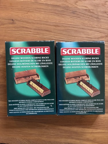 Scrabble deluxe wooden scoring - scrabble,