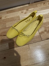 Zara Leather Ballerina Flats