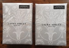 1 Pair of NEW Laura Ashley Josette Dove Grey Thermal Lined Curtains (W66" D84")