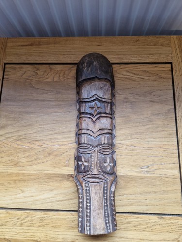 Hand carved wooden tiki - carved,
