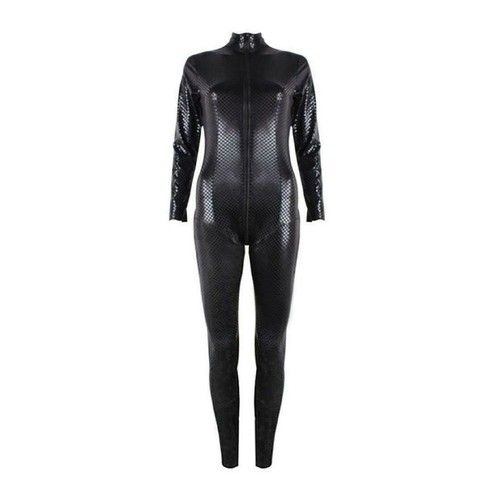 Catsuit pvc look zip long - zip-up,