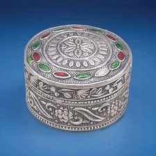 Vintage Silver & Enamel Round