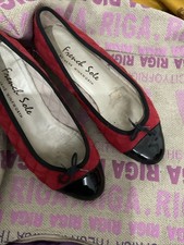 Womens French Sole Red Suede