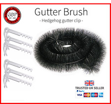 Genuine Hedgehog Gutter Brush Clip - Leaf Guard 100mm Black Twister