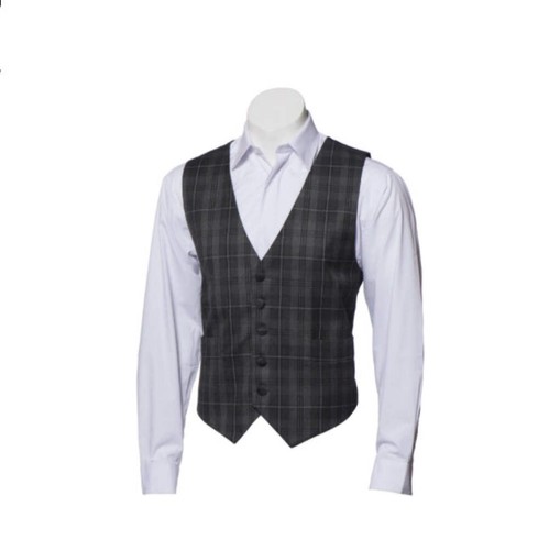 Grey granite tartan waistcoat - grey,