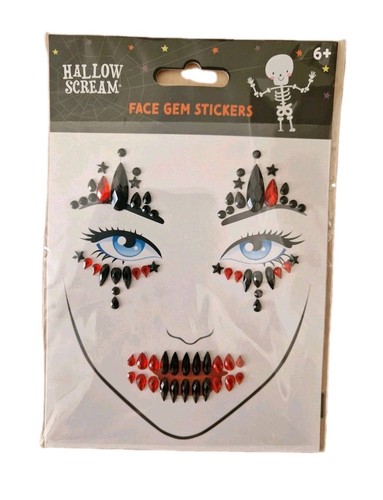 Halloween face gem stickers - gem,