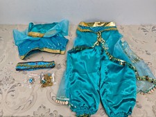 DiULi Jasmine Costume,Girls Princess Costume,Green Princess Costume with Ring Ea