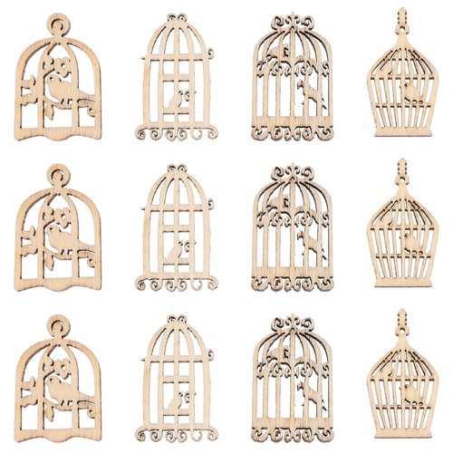 Wooden bird cage hanging - wooden,