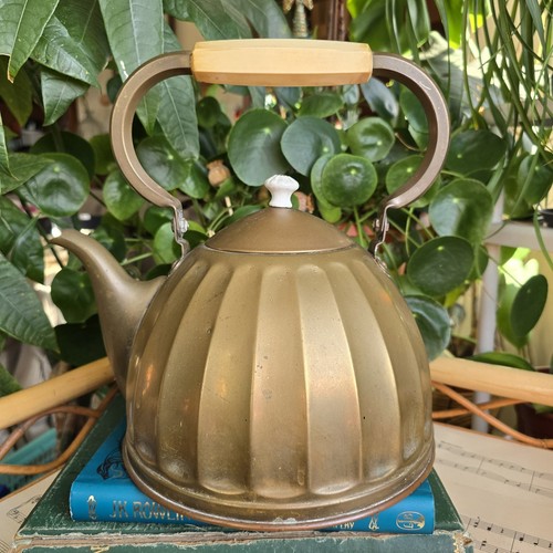 Vintage brass tea - pot, kettle