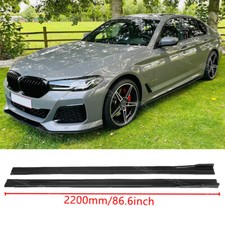 86.6" Side Skirt Rocker Panel Extension Splitter Kit For 5 Series F10 F11 E61 UK