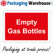 HA112 EMPTY GAS BOTTLES SIGN CAGES STORAGES CAMPING BBQ CALOR RECYCLE