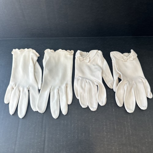 Pair vintage girls white - 2,