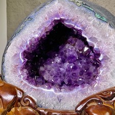 Brazilian Amethyst Geode w/Stand - Purple Crystal - 27.6LB