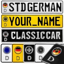 D German Pressed Number Plates
