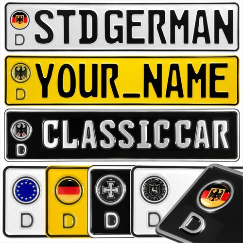 German pressed number plates - pressed,