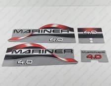 Mariner 4 hp Two Stroke 1996-1998 outboard engine decals sticker set
