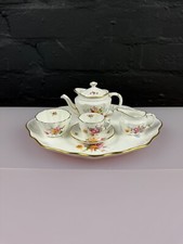 Royal Crown Derby Posies Miniature Tea Set on a Tray 1st Quality 1980's