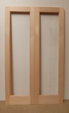 French Door Pair External Timber Wooden Hemlock Patt 20 10 Rebated Unglazed