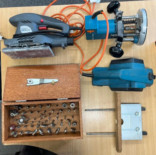 Planer sander router with - &,