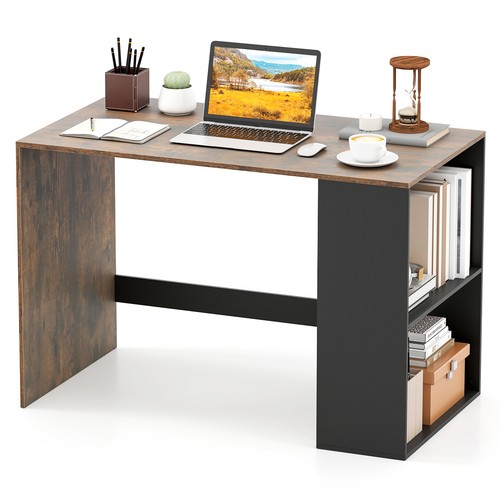 Modern wooden office desk - office,